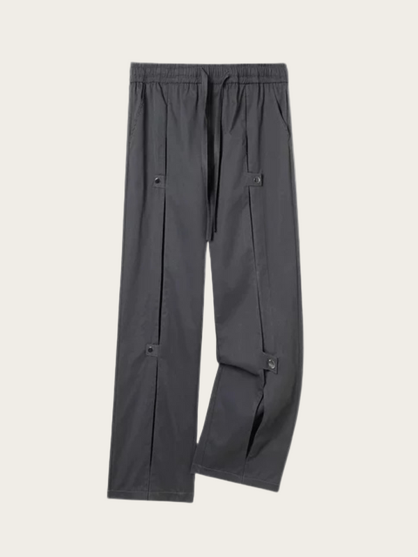 Dark gray pants on a white background