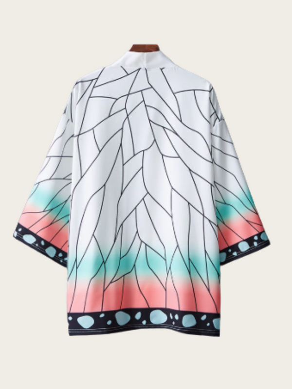 Ethereal Gradient Leaf Kimono – Open Drape