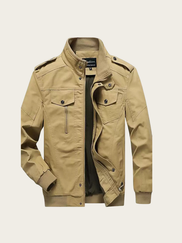 Beige jacket on a light beige background