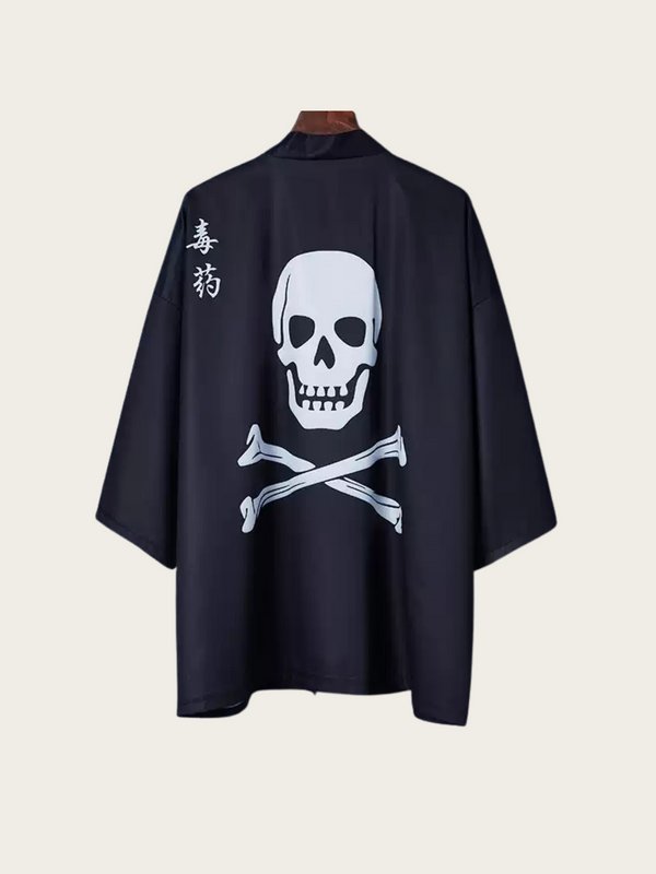 Skull Command Haori Kimono Cardigan – Open Drape