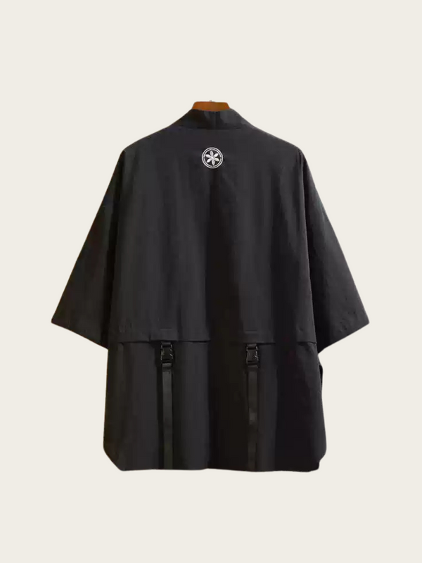 Urban Stealth Kimono Jacket – Open-Front Drape