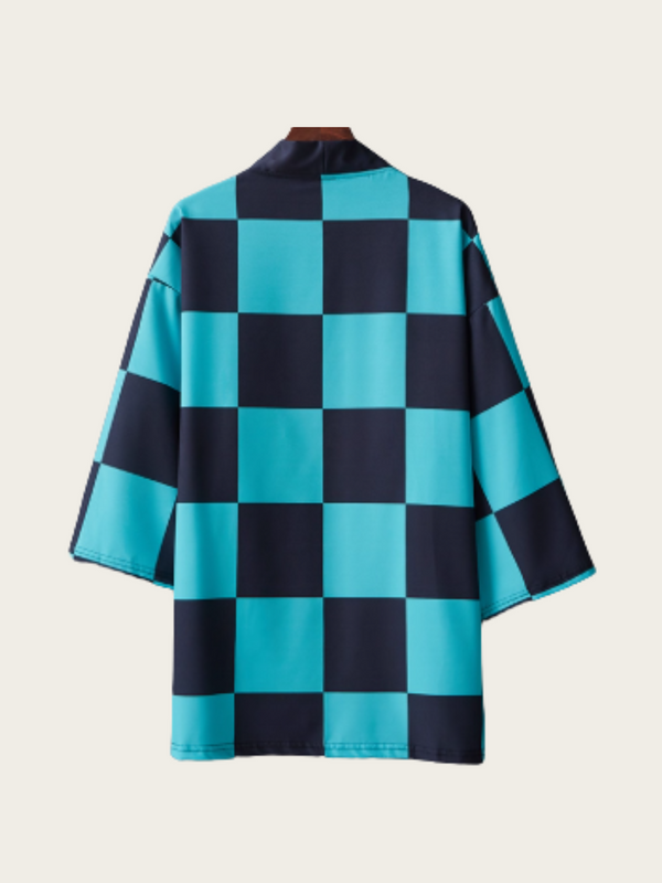 Demon Slayer Checker Kimono – Open Drape