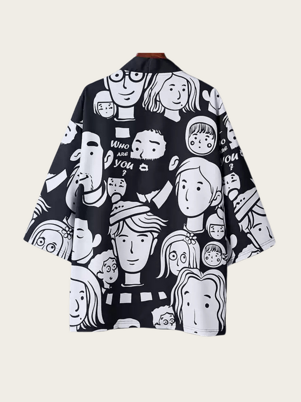 Where's Waldo Kimono Cardigan – Open-Front Drape