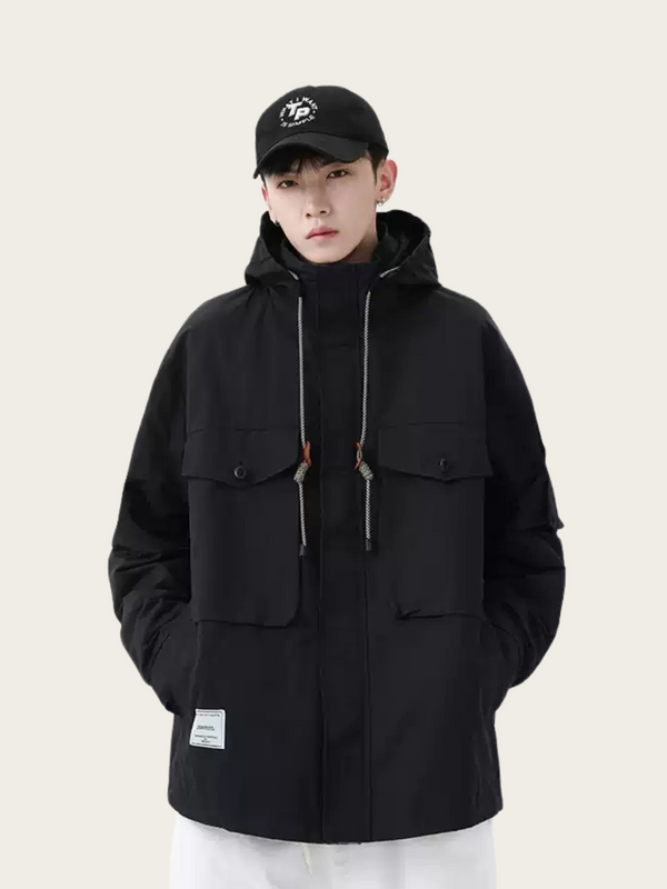 Black Hooded Jacket