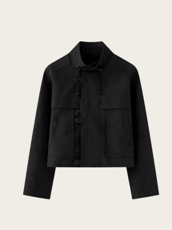 Black jacket on a beige background