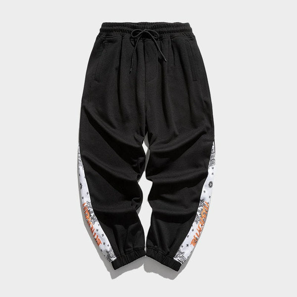 Simple Streak Printed Japanese Pants - Medium