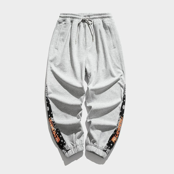 Simple Streak Printed Japanese Pants - Medium