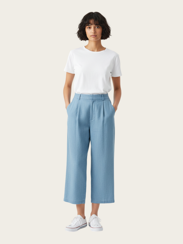 Linen Wide-Leg Trousers – Modern Minimalist Streetwear