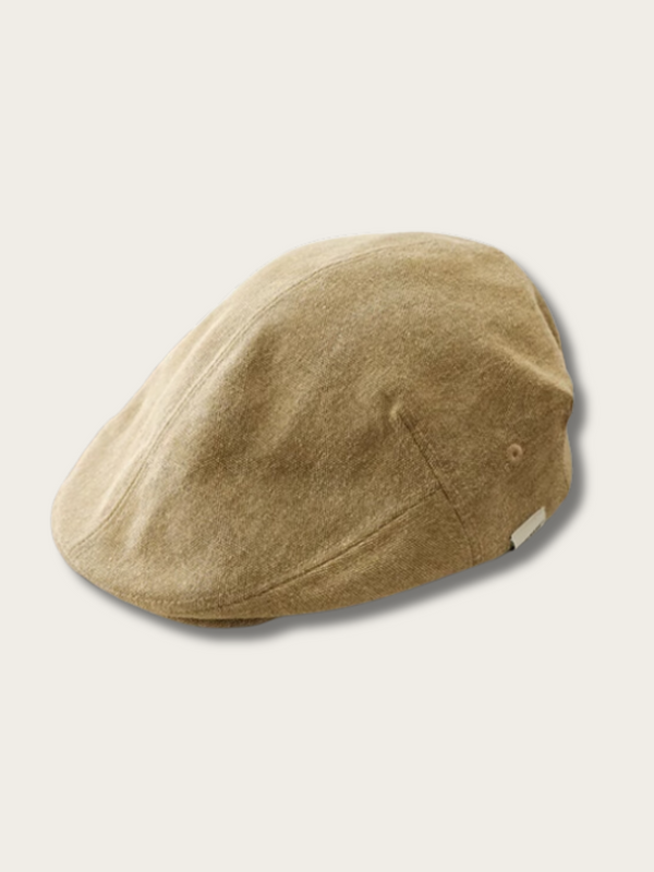 Classic Elegance Flat Cap - #f5f5dc:Beige