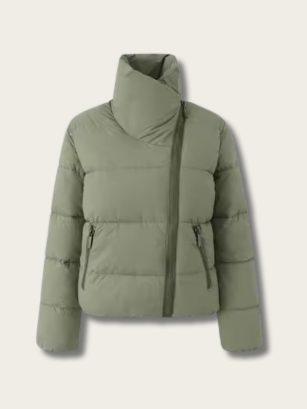 Modern Chic Asymmetrical Puffer Jacket - S