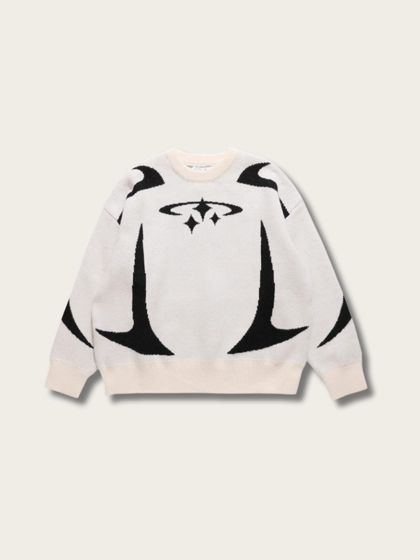 Futuristic Vision Knit Sweater - #a9a9a9:Dark Gray