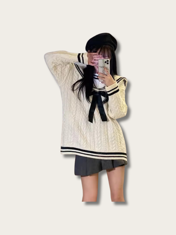Sailor Charm Japanese Sweater - Large