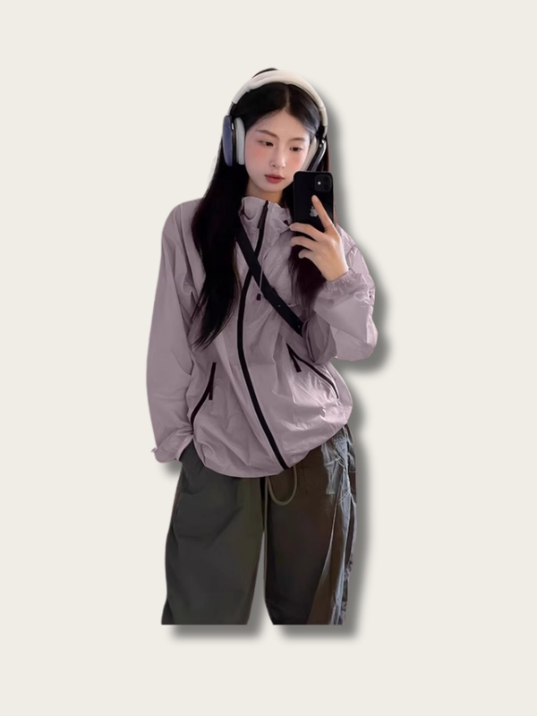 Lilac Breeze Windbreaker - #C8A2C8:Lilac