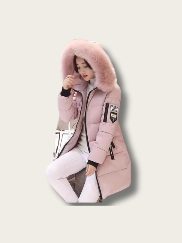 Winter Luxe Fur-Trimmed Puffer Coat - M