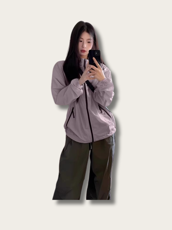 Lilac Breeze Windbreaker - #C8A2C8:Lilac