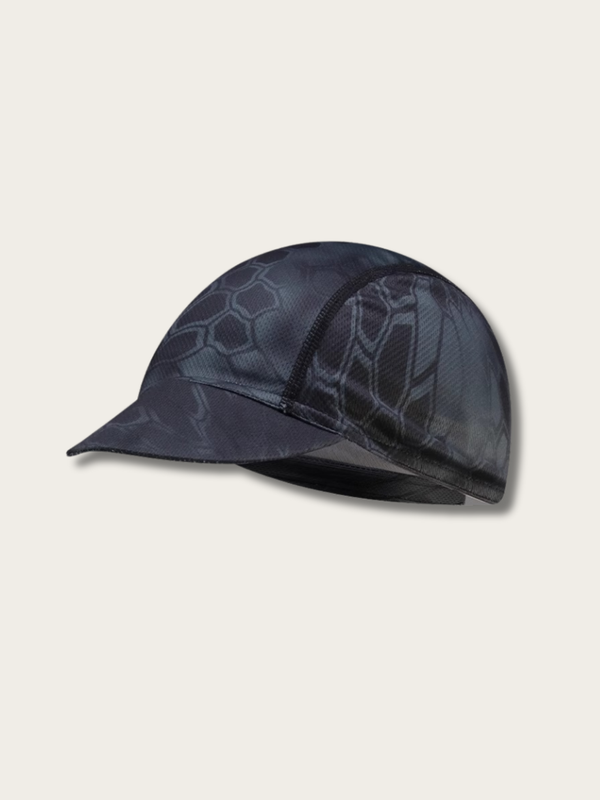 Elastic Fit 3D Printed Cycling Cap - Black Camo