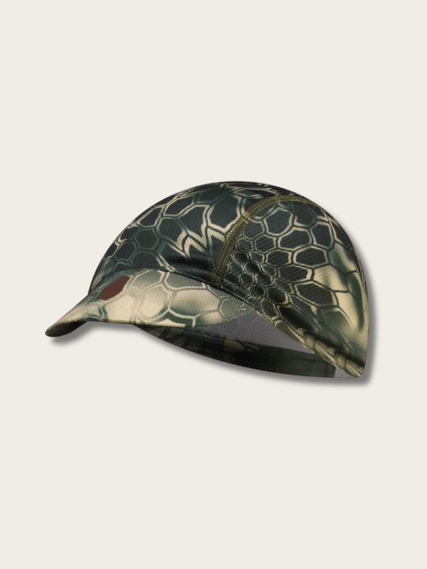 Elastic Fit 3D Printed Cycling Cap - Yellow Camo