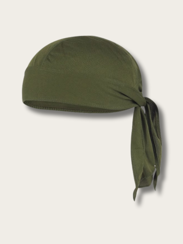 Essential Solid Color Bandana Cap - #000000:Midnight Black