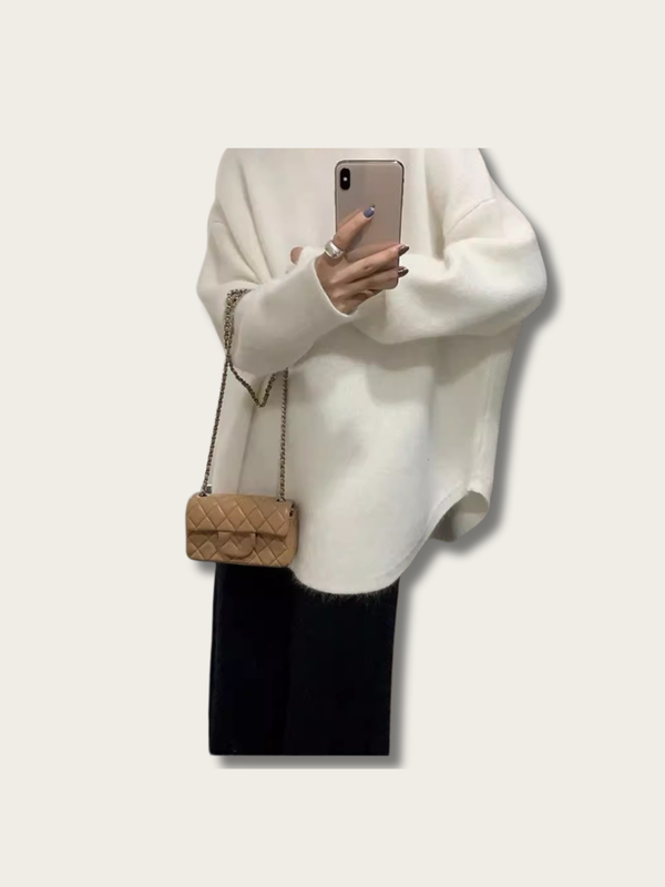 Lux Comfort Oversized Sweater - #ffffff:White
