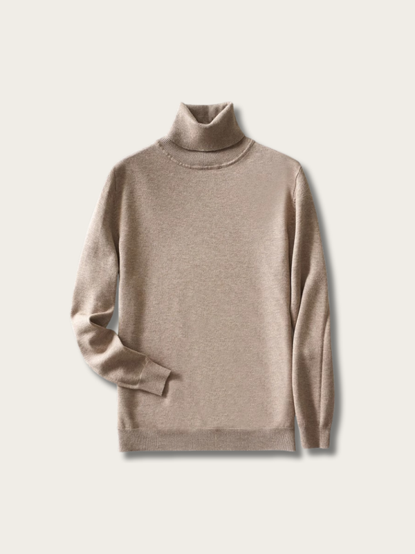Turtleneck Elegant Comfort Japanese Sweater - #945536:Brown