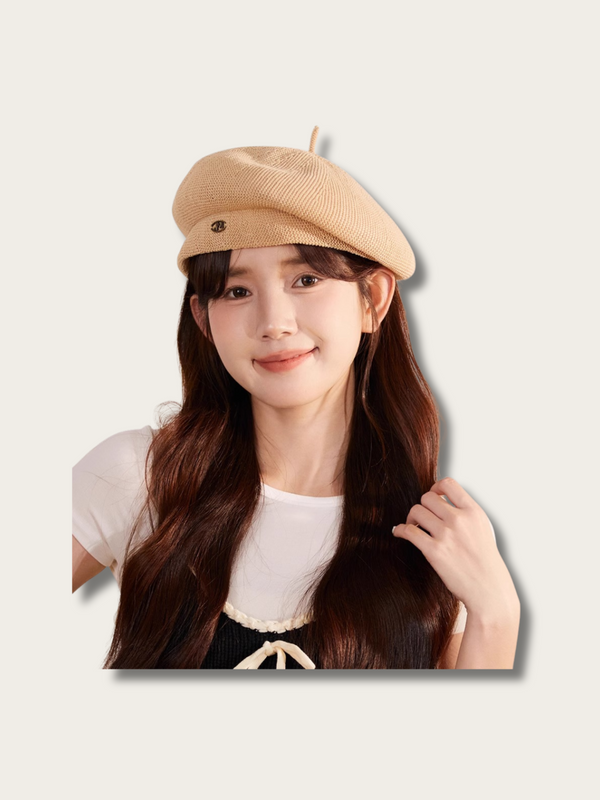 Classic Elegance Flat Cap - #000000:Navy Blue