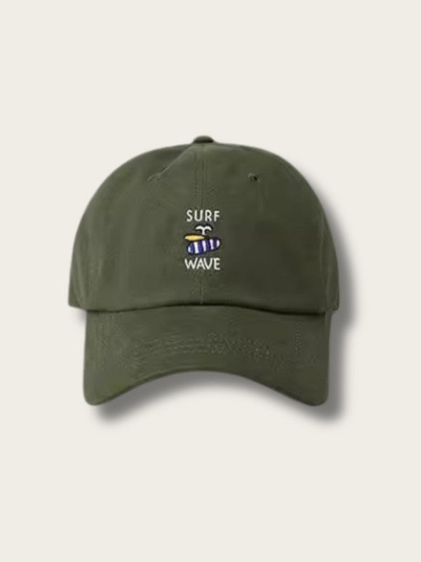 Surf Wave Dad Cap - #f5f5dc:Beige
