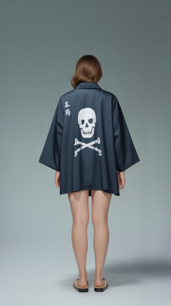 Skull Command Haori Kimono Cardigan – Open Drape