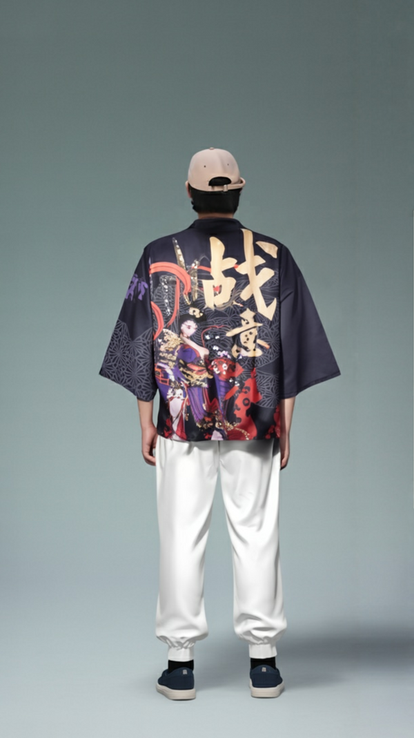 Warrior's Cloud Symphony Kimono – Open Drape