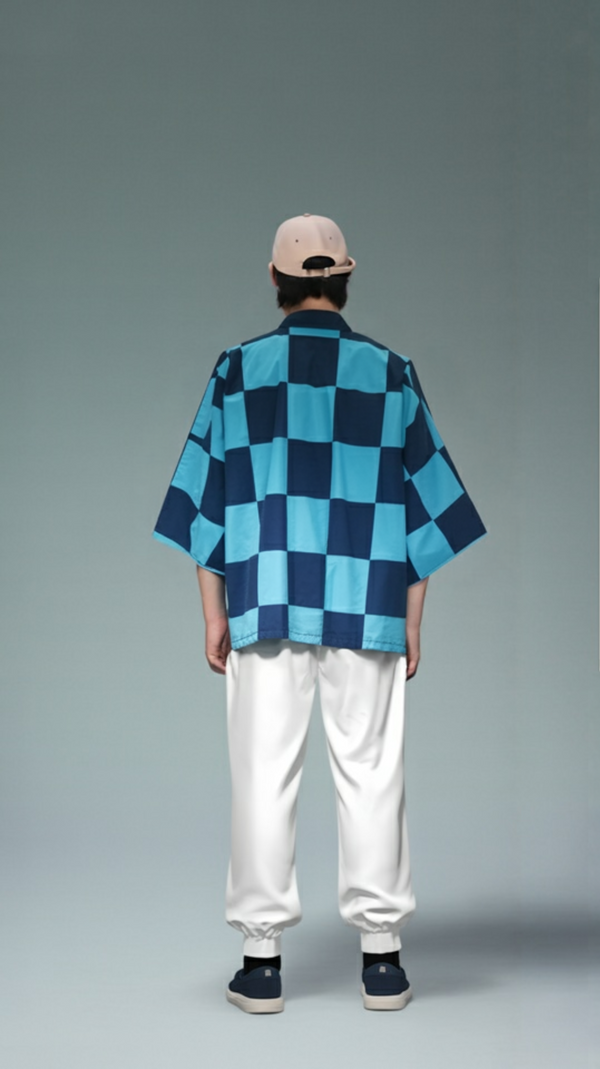 Demon Slayer Checker Kimono – Open Drape