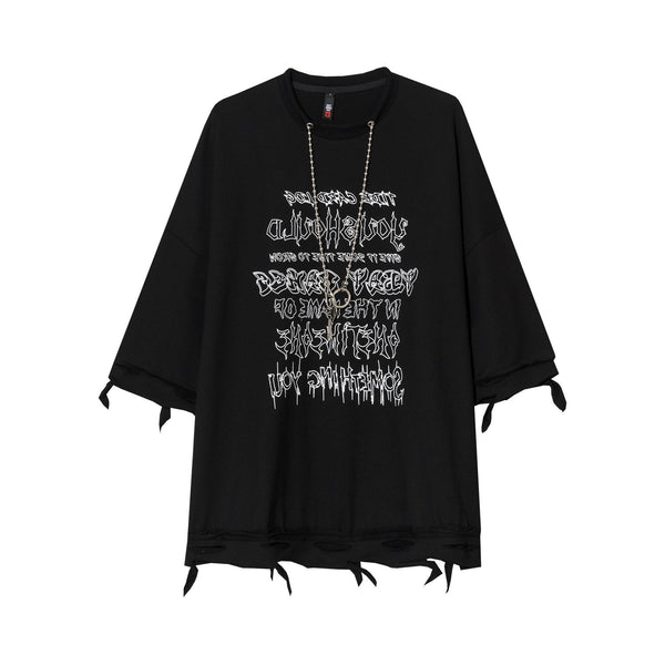 Casual Statement Printed Japanese T Shirt - Small