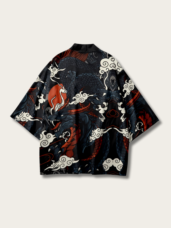 Shadow Serpent Kimono Cardigan - M