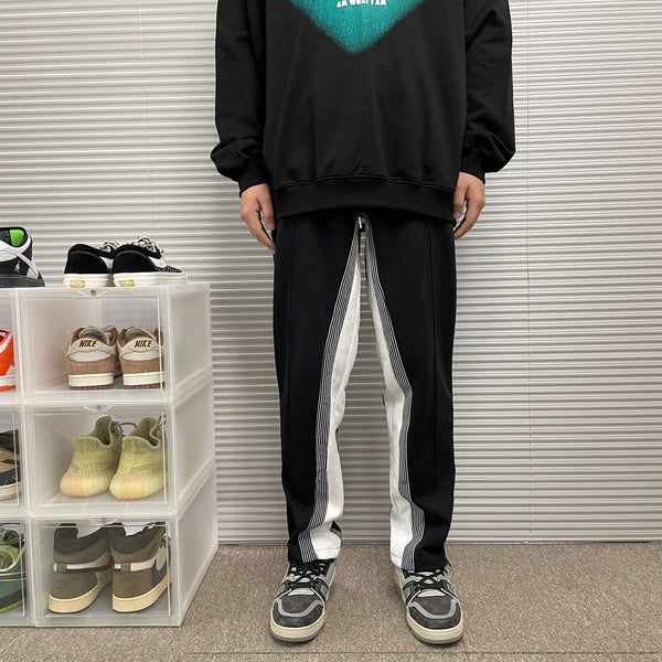 Spring and Summer Drape Stripe Japanese Pants - Small