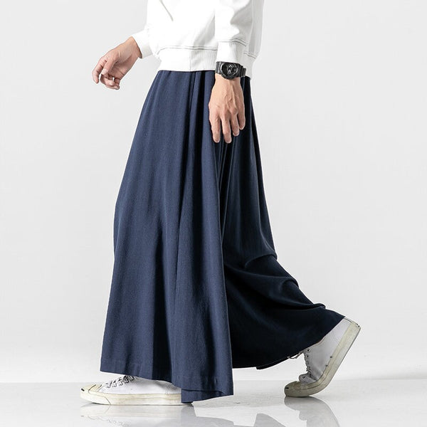 Linen Cotton Retro Japanese Harem Pants - Medium