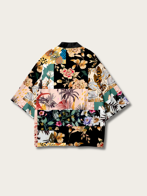 Vibrant Tapestry Kimono Cardigan - M