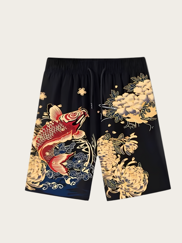 Ornate Koi & Baroque Men's Shorts - Medium