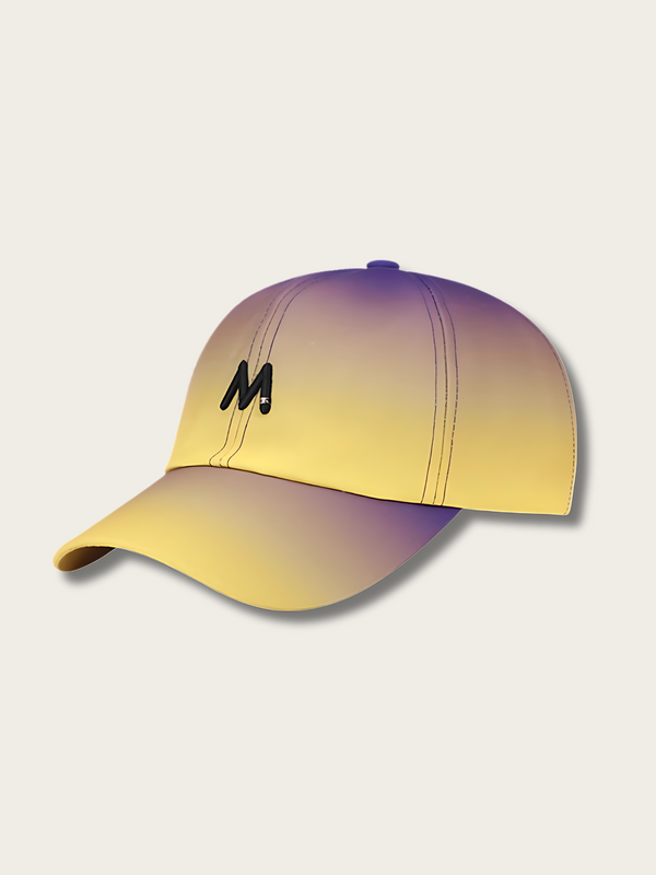 Gradient Letter Design Japanese Cap - #ffff00:Yellow