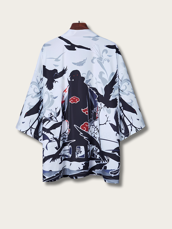 Shadow Raven Anime Kimono Jacket - #ff0000:Red