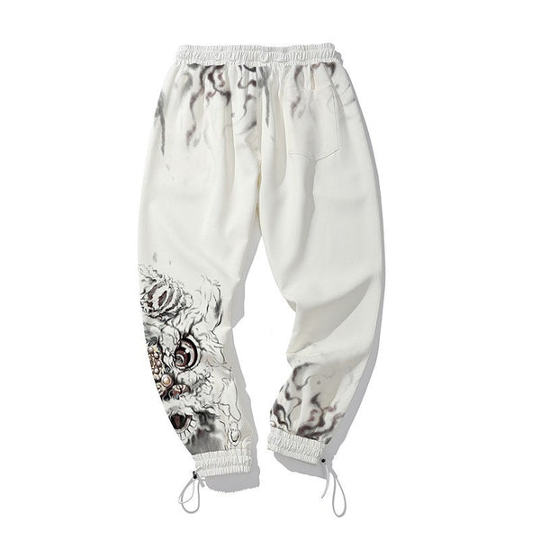 Lion Dance Head Japanese Modern Pants - Large