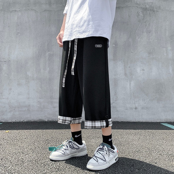 Rolled Plaid Japanese Shorts - Medium