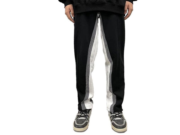 Spring and Summer Drape Stripe Japanese Pants - Small