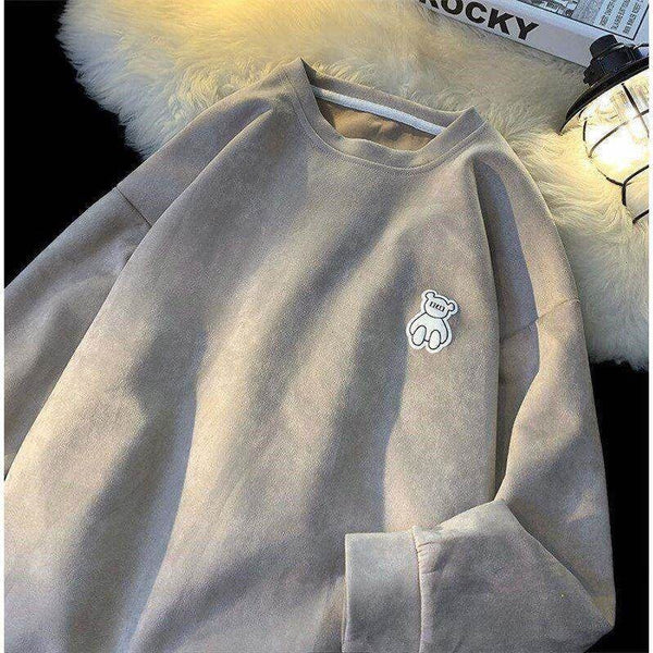 Small Bear Printed Japanese Sweatshirt - Medium