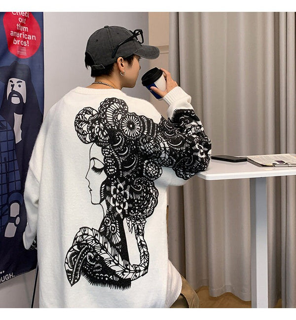 Knitted High End Winter Japanese Sweater - Medium