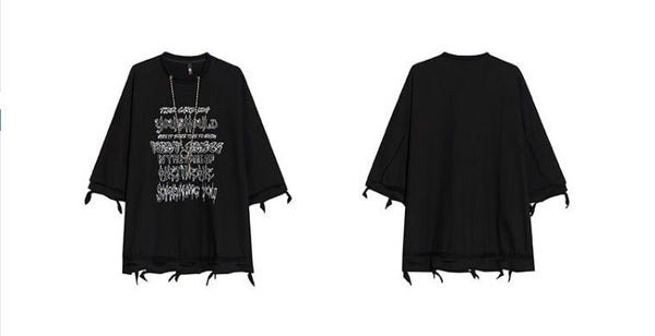 Casual Statement Printed Japanese T Shirt - Small