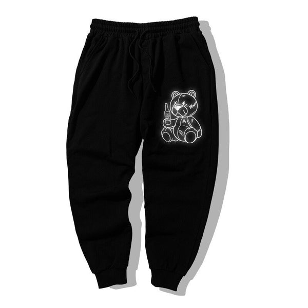 Harajuku Printed Bear Japanese Pants - Medium