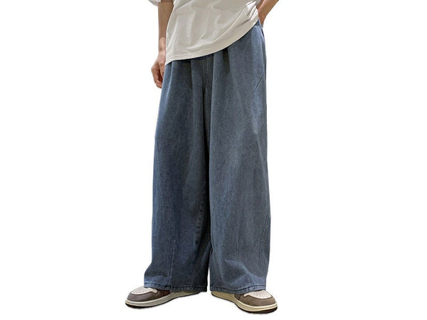 Casual Wide Leg Loose Jeans Japanese Pants - Small