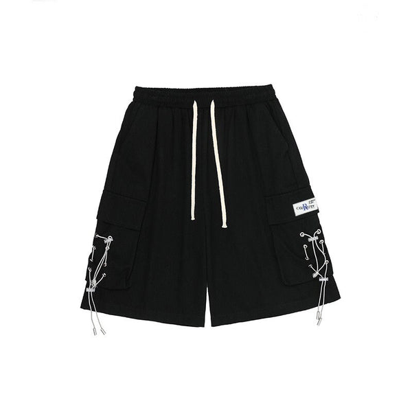 Oversized Multi Pocket Cargo Japanese Shorts - Medium
