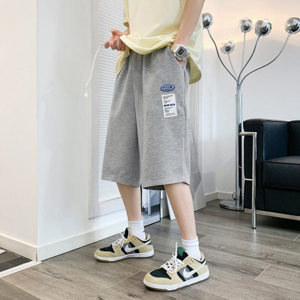 Vintage Plain Style Japanese Streetwear Shorts - Medium