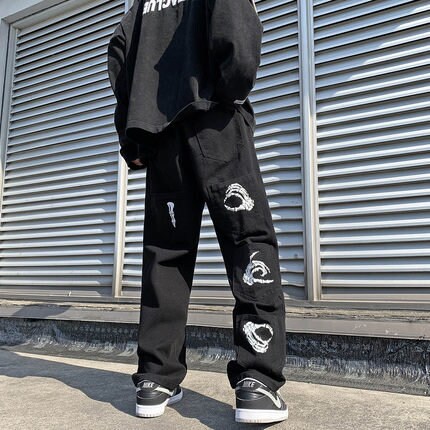 Multi Pocket High Street Dark Japanese Pants - Medium