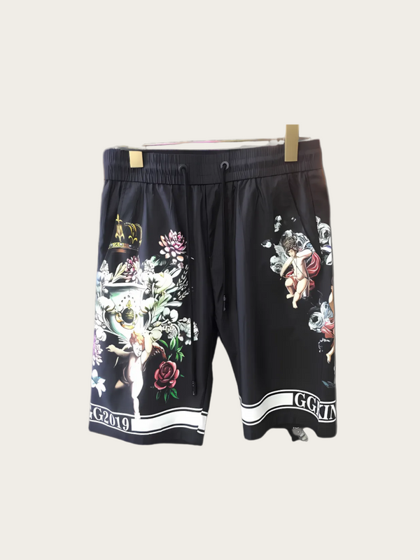 Regal Cherub Floral Japanese Shorts - Medium