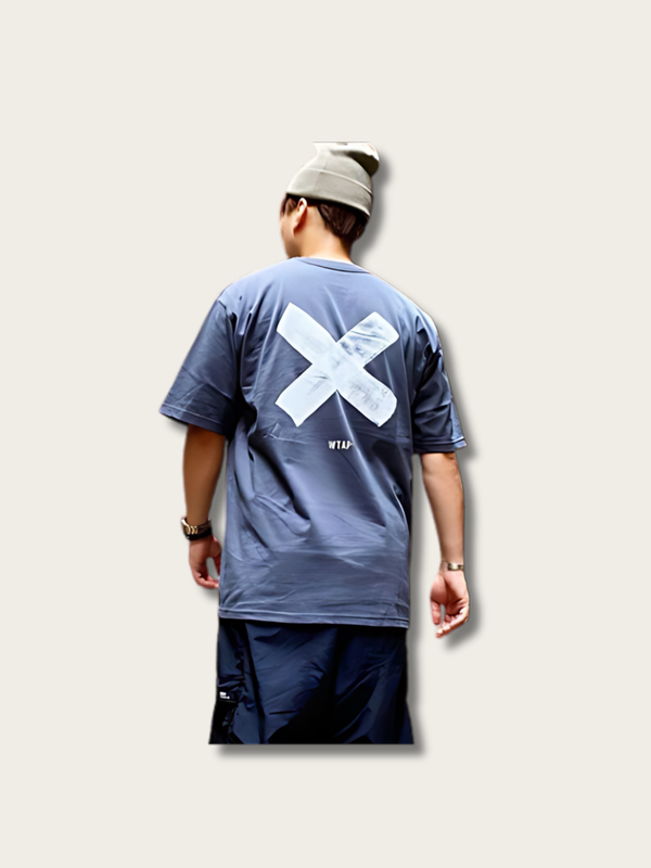 Cross Printed Japanese T Shirt - Small